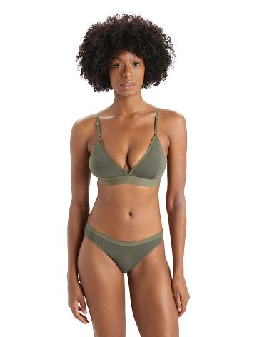 Women's Icebreaker Merino Siren Bra One Piece & Sets Loden | CA 1202PJJQ